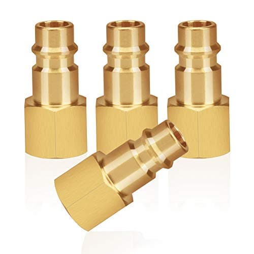 Image of 4pcs Air Line Connectors Euro Airline Hose Compressor Fittings 1/4" BSP Air Coupler and Plug Kit Couplings Connector Male