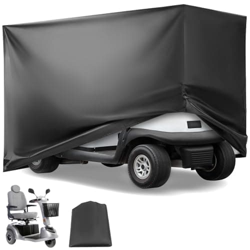 Image of QWORK® Mobility Scooter Cover, 140 x 66 x 91 cm 210D Oxford Waterproof Wheelchair Protect Cover