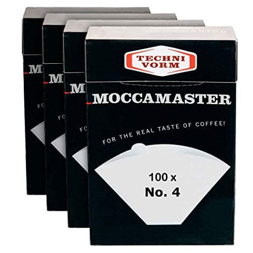Image of Moccamaster Technivorm 85022 Paper Filter No. 4 White | Pack of 4 Boxes x 100 Filters