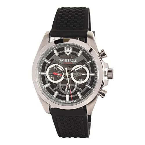 Image of Swiss Eagle Men’s Chronograph Black Dial Watch (Model - SE-9165)