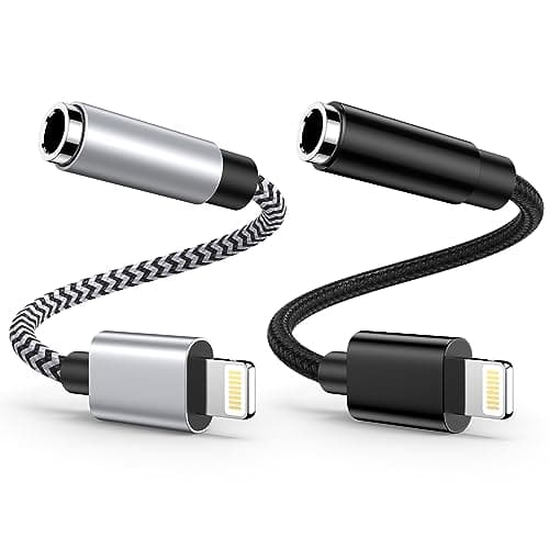 Image of Headphone Adapter for iPhone 2Pack, Apple Lightning to 3.5mm Headphone Jack Adapter [MFi Certified], iPhone Earphones Aux Audio Adapter Compatible with iPhone 14 13 12 11 XR XS X 8 7 SE, i Pad