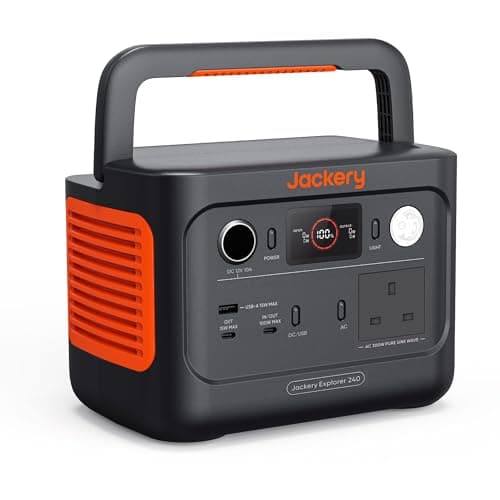Image of Jackery Explorer 240 v2 Portable Power Station 2024 New Version, 256Wh LiFePO4 Battery with 300W AC/100W USB-C Output, 1Hr Fast Charging, Versatile Scenarios-Outdoor/Camping/Fishing/Picnics
