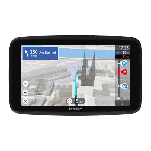 Image of TomTom GO Navigator car navigation (6 inch screen, up-to-date traffic information, Europe maps, WiFi updates, 1 year speed camera updates, Premium services, magnetic holder)