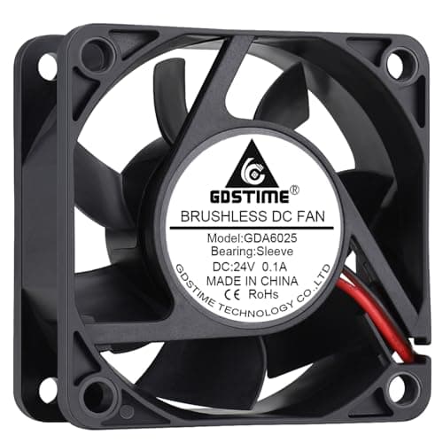 Image of GDSTIME 24V Fan 60mm DC Brushless PC Cooling Fan 60 x 25mm 4500 RPM High Speed 2Pin 6025 6CM Case Cooler For 3D Printer Server Units Xbox Game Console Router TV box Computer