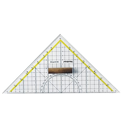 Image of Liquidraw Set Square Ruler Triangle Ruler Triangular Protractor 25cm / 10" Navigation Nautical Marine