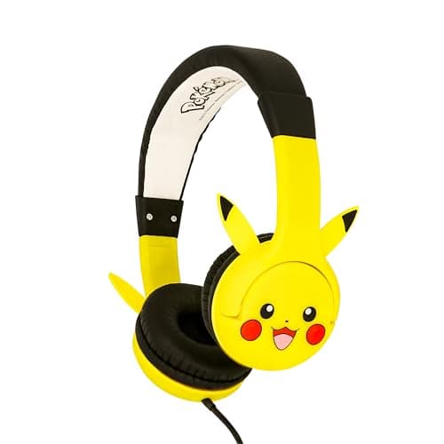 Image of OTL Technologies PK1178 Pokemon Pikachu Ears Kids Wired Headphones Yellow