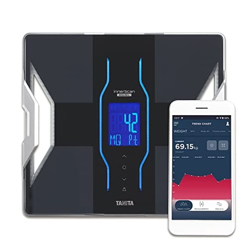 Image of TANITA RD-953 Smart Body Composition Scales | Advanced Digital Bathroom Scales with Bluetooth App, Dual Frequency Accuracy, 11 Health Metrics & Unique Muscle Quality Score | Black