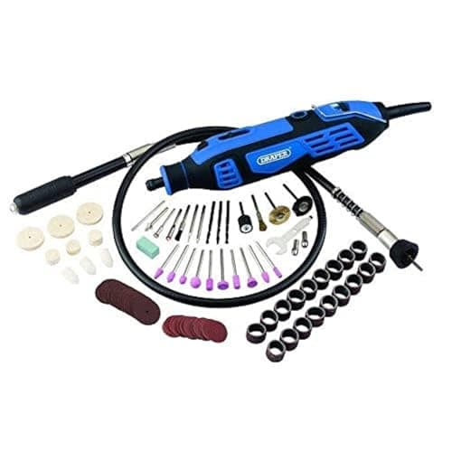 Image of Draper 58300 180W Rotary Multi Tool Kit (111 Piece), Blue, Black
