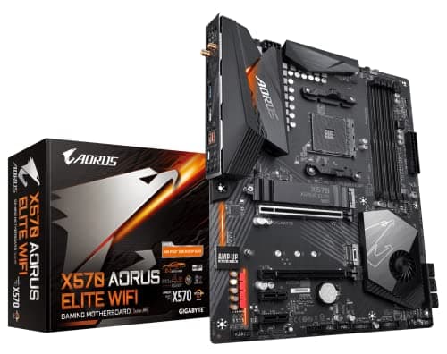 Image of GIGABYTE X570 AORUS Elite Wi-Fi (AMD Ryzen 3000/X570/ATX/PCIe4.0/DDR4/Intel Dual Band 802.11AC Wi-Fi/Front USB Type-C/RGB Fusion 2.0/M.2 Thermal Guard/Gaming Motherboard)
