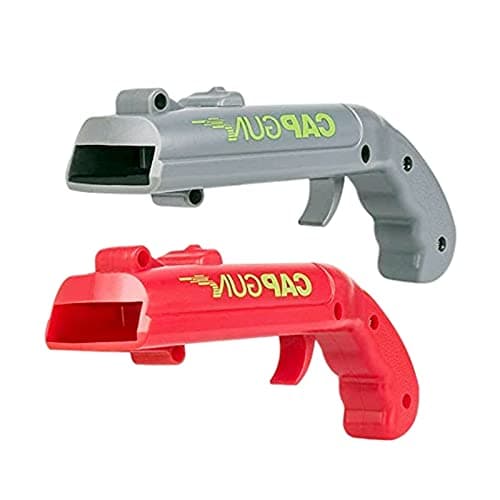 Image of Beer Bottle Opener Cap Gun,2Pcs Bottle Top Gun Beer Opener,Funny Cap Gun Bottle Opener Launcher Shooter Beer Openers-Shoots Over 5 Meters for Bar Home Party Drinking Game Christmas Gifts