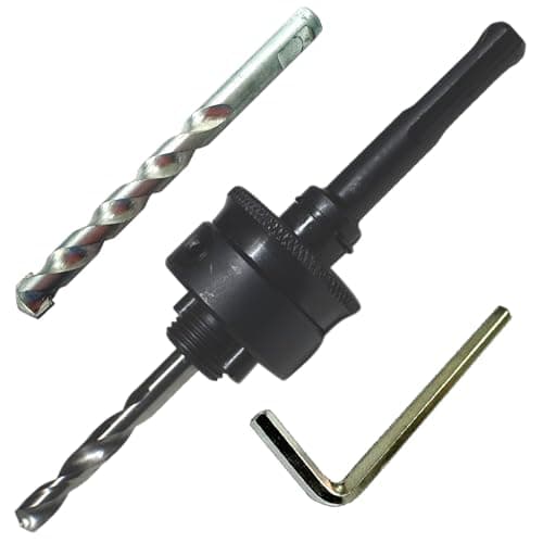 Image of Hole Saw Arbor SDS Plus Quick Connect Arbor For Hole Saws 1 1/4" Upto And Inc 8" SDS Plus Hole Saw Mandrel HSS And TCT Pilot Drills For Drilling Wood Steel and Concrete with an SDS Plus Drill