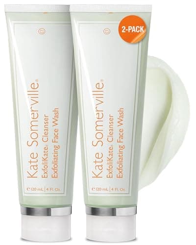 Image of Kate Somerville ExfoliKate Cleanser – Daily Exfoliating Foaming Face Wash – Clinically Formulated Glycolic Acid and Lactic Acid Gentle Facial Scrub, 2-Pack of 4 Fl Oz Each