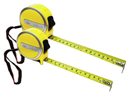 Image of Rolson 50575 Tape Measure Set - Black (2-Piece)