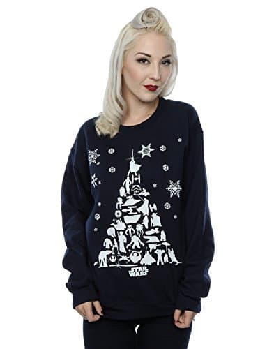 Image of Star Wars Women's Christmas Tree Sweatshirt XX-Large Deep Navy
