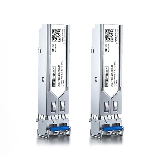 Image of 2PCS 1.25G Single Mode SFP LC Module, 1000Base-LX/LH Fiber Transceiver for Ubiquiti UF-SM-1G,Mikrotik, Intel, AGM732F, and More (SMF,1310nm,20km,DDM)