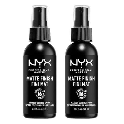 Image of NYX Professional Makeup Setting Spray, Long Lasting Formula, Fixing, Lightweight & Easy to Apply, Vegan Formula, Shine Free, Day Long, Matte Finish, Pack of 2, 60 ml