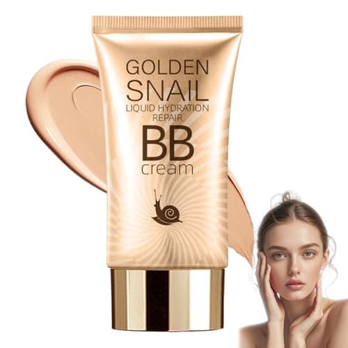 Image of All-in-1 BB Cream Face Moisturiser, Snail Tinted Moisturiser with High Coverage SPF 15, Hydrating Face Sun Cream for Women, Colour Correcting Foundation for Mature skin(50ML)
