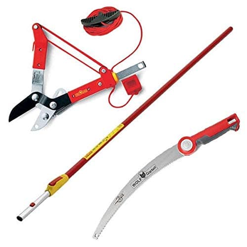 Image of Wolf Garten Telescopic Handle ZMV4 Multi Change RCM Loppers PC370MS Pruning Saw