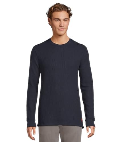 Image of POLO RALPH LAUREN Men's Thermal Long Sleeve Crew Hanging, Cruise Navy, S