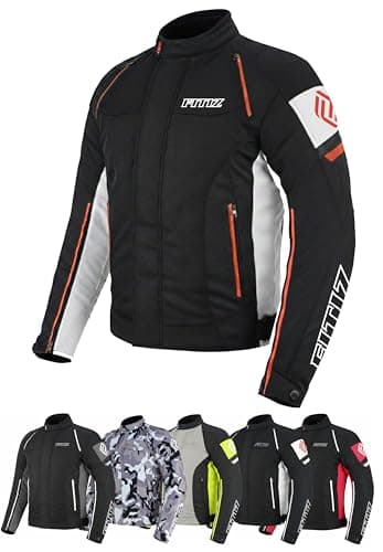Image of FITIZ Premium Motorcycle Jacket Men for Adventure/Touring with Cordura Textile Summer Winter Windproof Bike Jacket for Racing, Riding Removeable CE Approved Protections