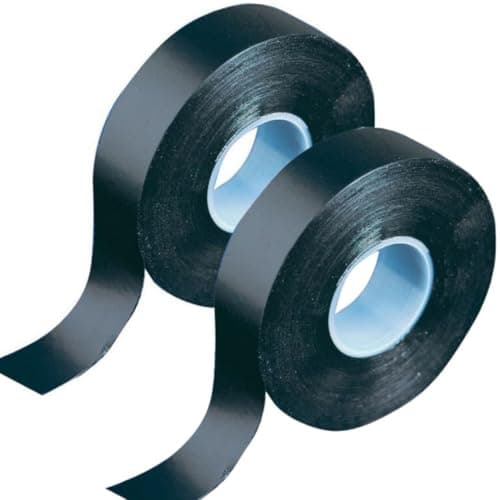 Image of GTSE Black Self Amalgamating Tape, 19mm x 5m, Waterproof Rubber Tape for Cable and Pipe Repair, Sealing Joints, and Insulating Electrical Connections, 2 Rolls