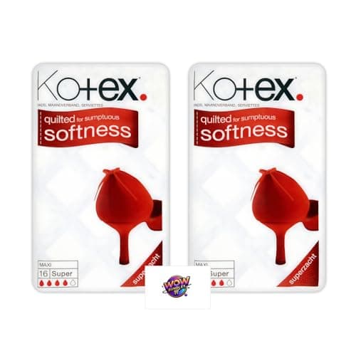 Image of Ko-Tex Maxi Super Pads – Bundle of 2 Packs (32 Pads Total) | Quilted for Sumptuous Softness | Super Absorbency | Feminine Care Essentials