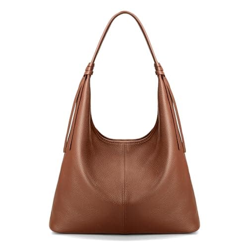 Image of befen Brown Handbag Genuine Leather Over Shoulder Bags for Women Large Handbags for Women Slouchy Work Tote Bags for Travel
