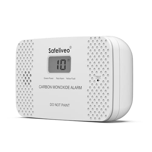 Image of Carbon Monoxide Detector with Digital Display,CO Alarm with Replaceable Battery - 10 Year Sensor Life,Portable Carbon Monoxide Alarm for Home with Memory Alarm Function,Comforms to EN 50291 Standard.