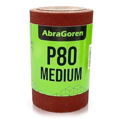 Image of Sandpaper Roll - Medium P80-11.5cm x 5m Sandpaper For Wood and Walls - Medium Sandpaper 80 grit