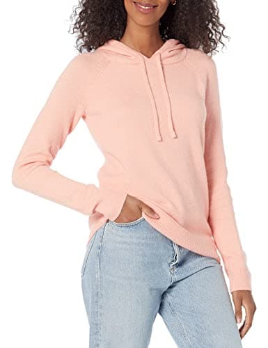 Image of Amazon Essentials Women's Soft Touch Hooded Pullover Jumper, Peach, L