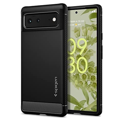 Image of Spigen Rugged Armor Case Compatible with Google Pixel 6 - Matte Black