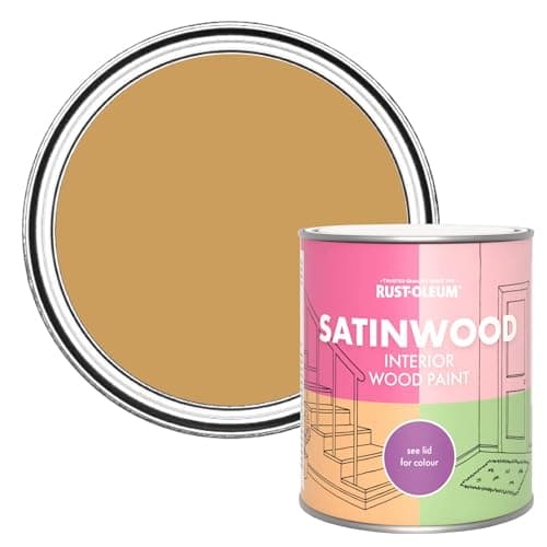 Image of Rust-Oleum Yellow Satinwood Interior Wood Paint - Dijon 750ml