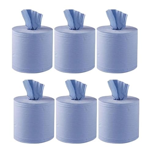 Image of Firm Safe - 6 Blue Centrefeed Rolls | 2-Ply Embossed Paper Towel – 150m Length, 175mm Height – Commercial & Domestic | Ideal for Kitchen, Garage, Workshop & Hand Towel Use