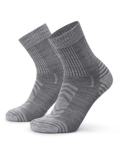 Image of DANISH ENDURANCE Walking Socks Merino Wool Lightweight, Anti Blister Hiking Socks, Breathable Summer Trekking Socks, for Men & Women, Unisex, Light Grey, 6-8