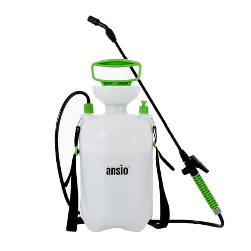Image of ANSIO® Garden Sprayer 5 litre Pressure Sprayer Pump Action, Weed Killer, Water Pump, Ideal with Pesticides, Insecticides, Fungicides.
