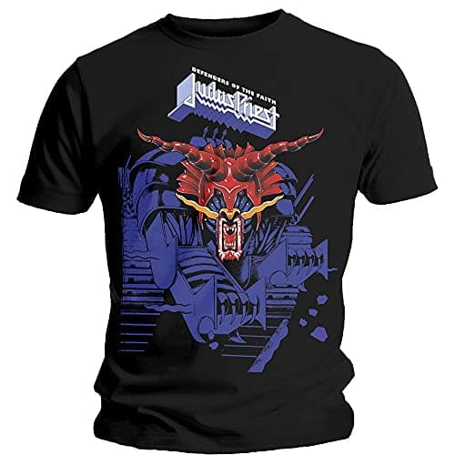 Image of Rockoff Trade Men's Judas Priest Defenders T - Shirt, Black (Black Black), Xx-Large