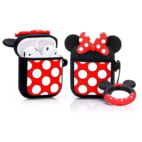 Image of LEWOTE Airpods Silicone Case Funny Cover Compatible for Apple Airpods 1&2[Cartoon Series] (Minnie)
