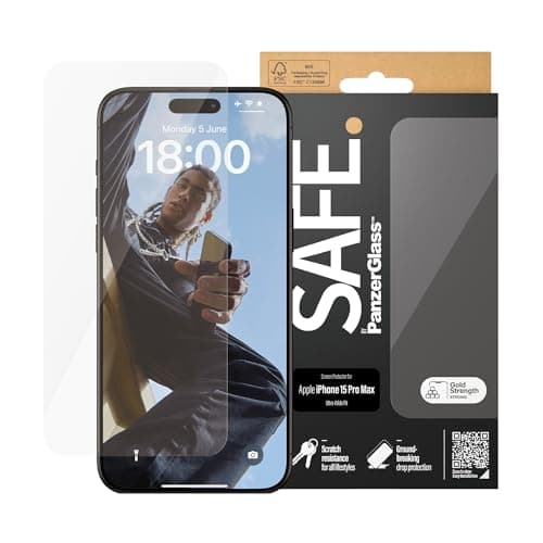 Image of PanzerGlass SAFE. Screen Protector iPhone 2023 6.7 Pro Max Ultra-Wide Fit Protection d'écran transparent Apple 1
