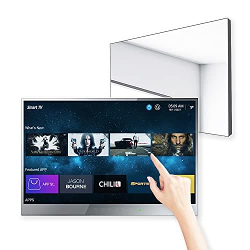 Image of Soulaca 22 inch Smart Mirror TV for Bathroom,Full Screen Touch Panel,1080P Waterpoof with Wi-Fi and Bluetooth, Integrated with Speakers,TBLS90007 2026 Model