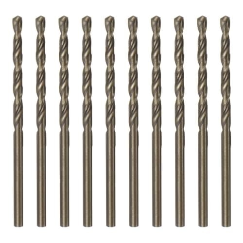 Image of sourcing map 10pcs Cobalt Jobber Drill Bits 2.8mm / 0.11" M35 High Speed Steel HSS Twist Drilling Bit Tool for Stainless Steel Copper Wood Plastic and other Hard Materials