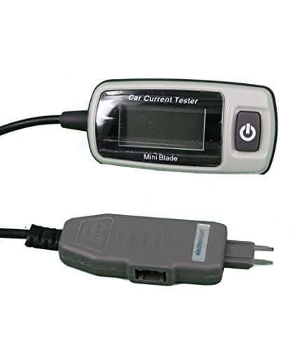 Image of electrosmart Car Automotive Fuse Current Amp Tester/Meter - Battery Leakage Detector - 48V 20A Mini Blade Type with LCD Display