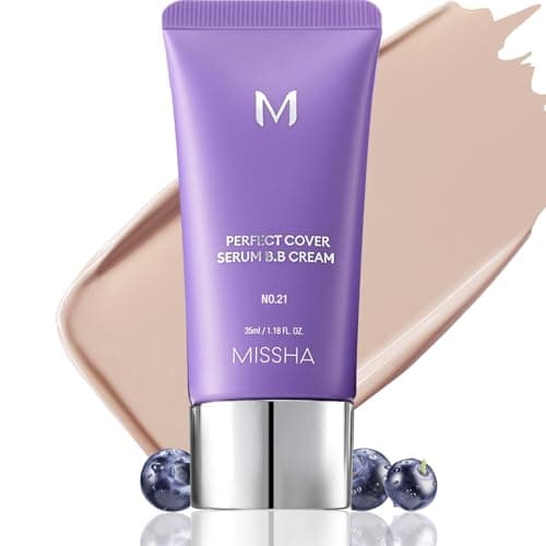 Image of MISSHA M PERFECT COVER SERUM BB CREAM No.21 Light Beige - Light with Cool Undertone, BB Cream by Cardi B Pick, Skin Tint, Tinted Moisturizer, Skin Care Foundation Makeup, Korean Makeup,35 ml