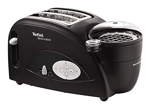 Image of Tefal Toast n'Bean, 2-Slot Toaster, Bean & Egg maker, 5 Browning Levels, Removable Crumb Tray, High-lift + Self-Centring Racks, 1200W, TT552842, Black