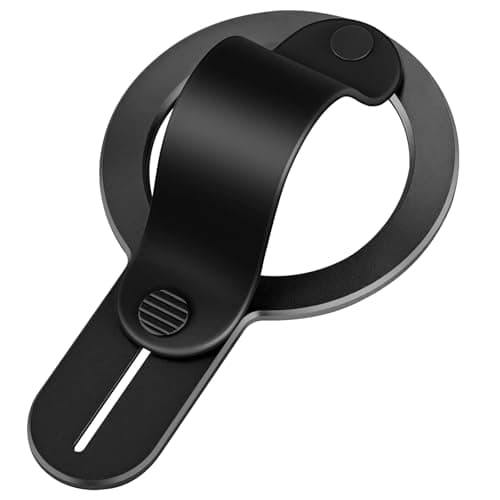 Image of Ainiv Magnetic Phone Ring Holder Detachable, Magnetic Phone Grip, Comfortable Finger Phone Ring Grip, Ultra-Thindesign Holder for iPhone 12/13/14/15/16/17 Series (Black)