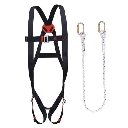 Image of JSP SPARTAN Restraint Kit - Black - One Size - Height Safety - Harness & Lanyard - Working at Height - EN 361 & EN 354