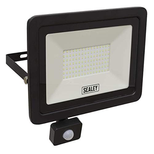 Image of Sealey 100W SMD LED Extra-Slim Floodlight with PIR Sensor - LED115PIR