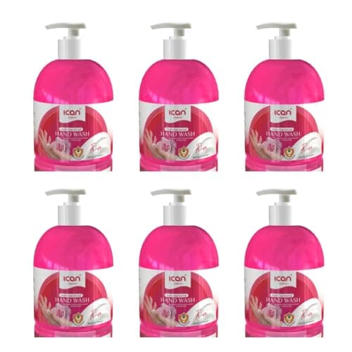 Image of ican London Rose Anti-bacterial Hand Wash 6 x 500ml