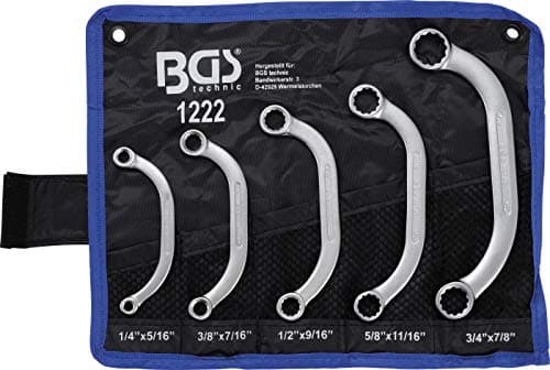Image of BGS 1222 | Obstruction Ring Spanner Set | Inch Sizes | 1/4" - 7/8" | 5 pcs.