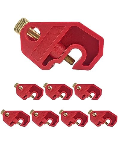 Image of QWORK® 8PCS Miniature Circuit Breaker (MCB) Lockout with Screw, Safe Isolation