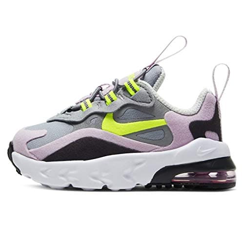 Image of Nike NIKE AIR MAX 270 RT (TD), Unisex Kid's Sneaker, Particle Grey Lemon Venom Iced Lilac Off Noir, 9.5 Child UK (27 EU)
